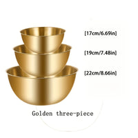 Set trois bols acier inoxydable cuisine mélange salades
