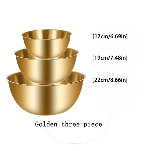 Set trois bols acier inoxydable cuisine mélange salades