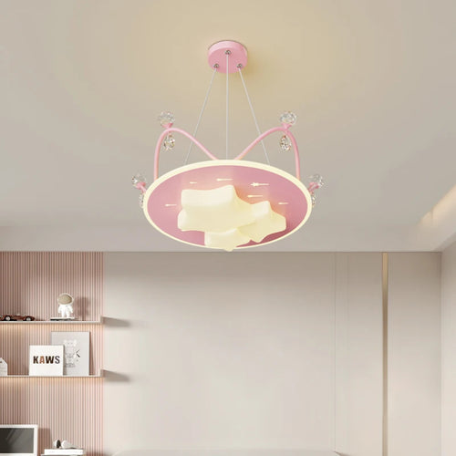 lustre nuage cristal romantique pour chambre d'enfant décoratif - vue 5 sur 21