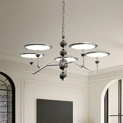 lustre moderne nordique design soucoupe volante avec lumière led - vue 2 sur 11