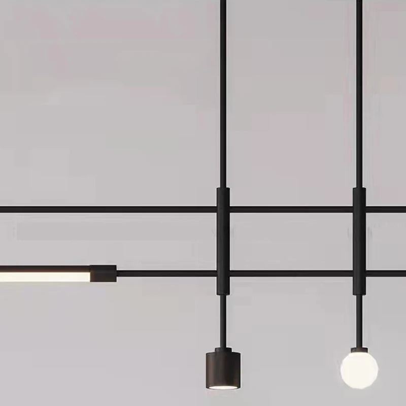 lustre minimaliste réglable en hauteur pour divers espaces - vue 6 sur 14