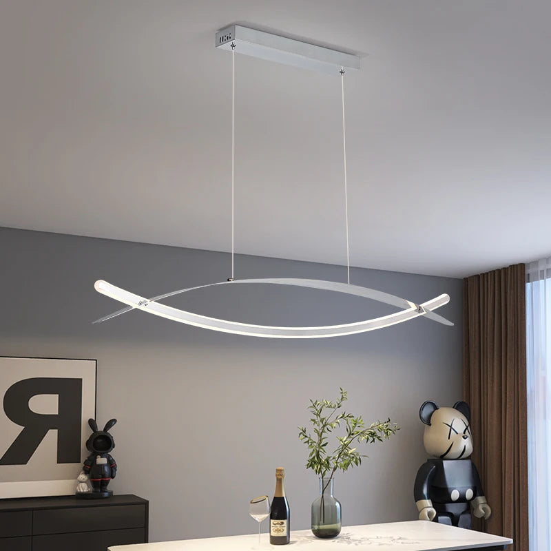 lustre led moderne plaqué or/chrome suspendu luminaire pour boutique