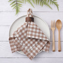 Serviette de table coton vichy 42x42 style champetre