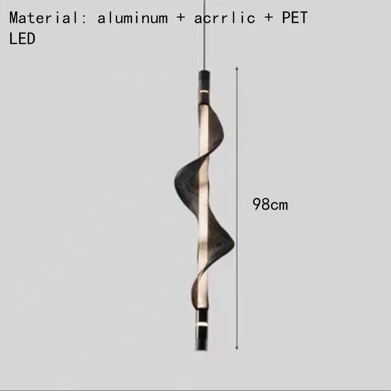 lustre led art déco avec cordon réglable luminaires suspendus - vue 12 sur 22