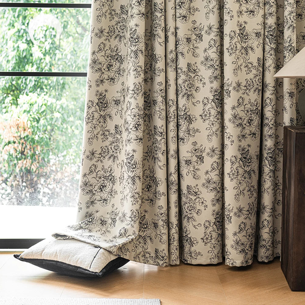 Rideau occultant imprimé moderne pour salon chambre fenêtres - vue 3 sur 7