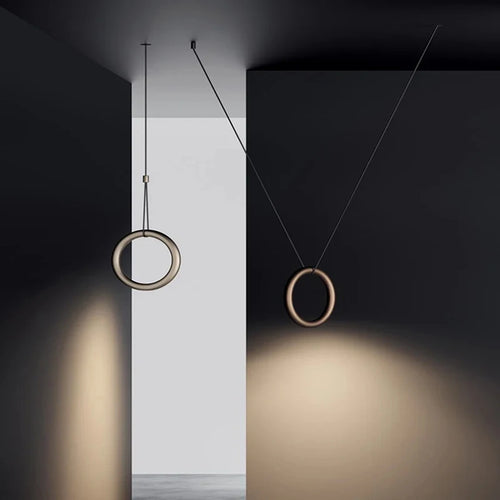 suspension anneau réglable 	 4000k art déco - vue 3 sur 10