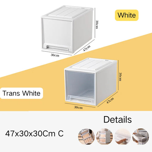 tiroirs empilables en plastique transparent pour rangement pratique - vue 47 sur 48