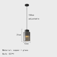 lustre moderne en verre et laiton avec fil réglable