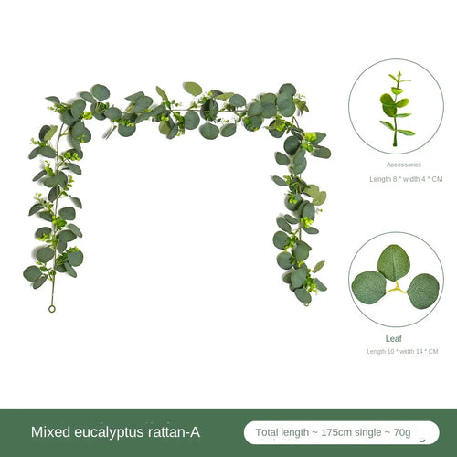 guirlande eucalyptus artificielle pour décoration de mariage et jardin - vue 13 sur 14