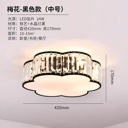 plafonnier moderne en cristal style européen lampes créatives à led