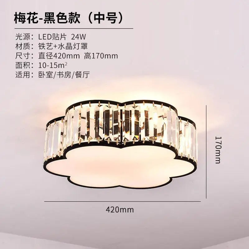 plafonnier moderne en cristal style européen lampes créatives à led - vue 10 sur 12