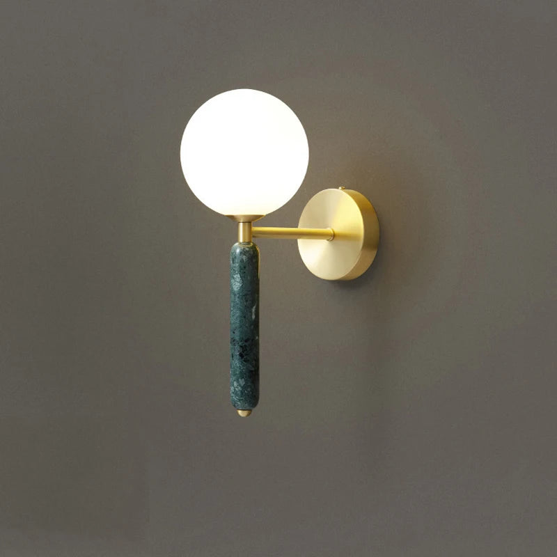 Lampe de chevet en marbre vert italien