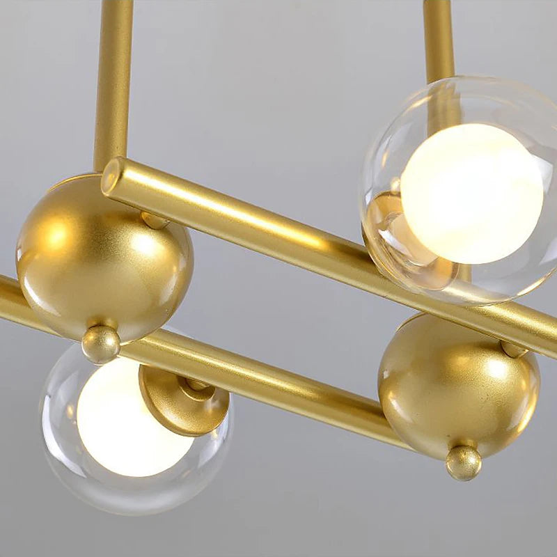 lustre moderne en verre pour éclairage intérieur décoratif - vue 5 sur 10