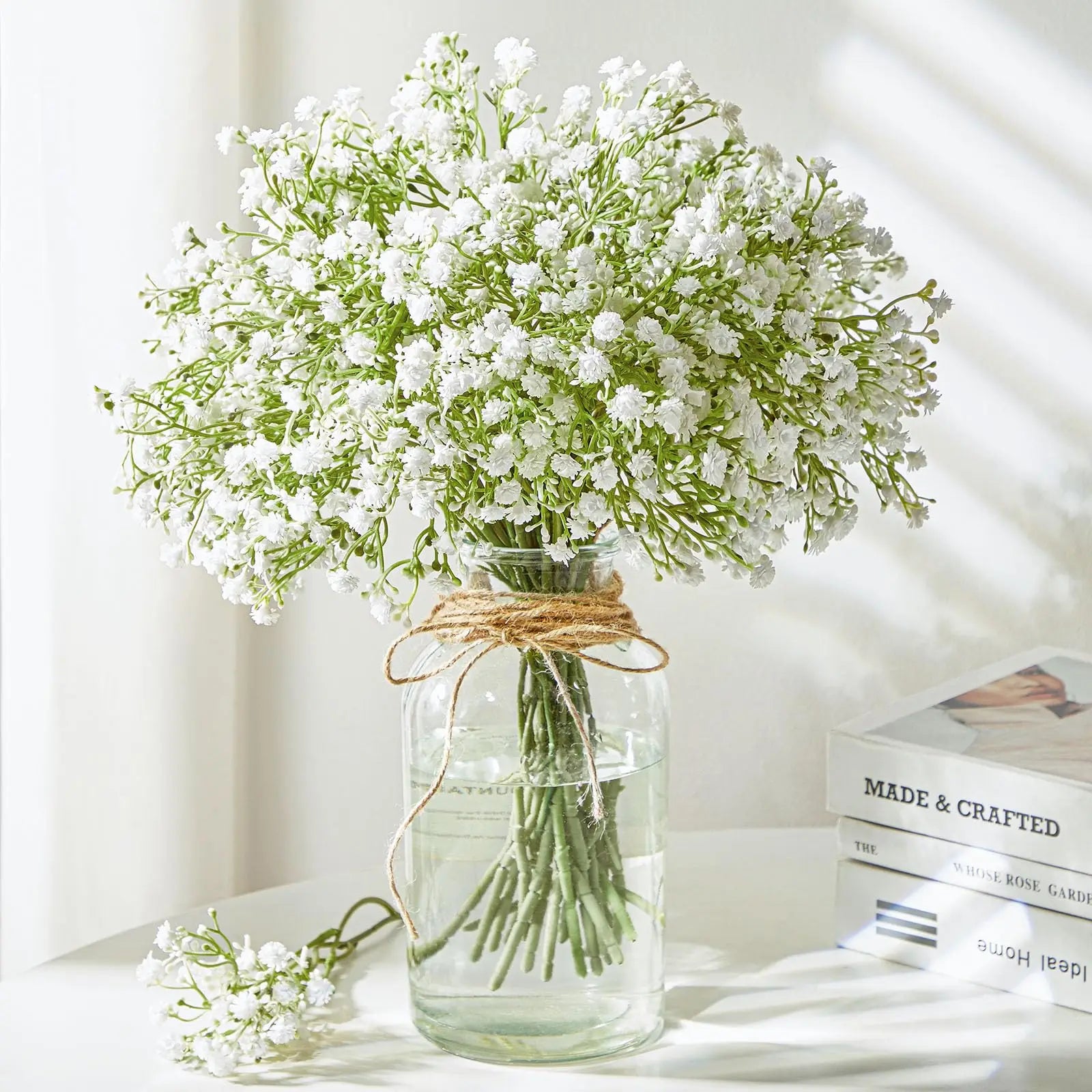 lot de 10 ou 15 fleurs artificielles gypsophile pour décoration mariage - vue 4 sur 9