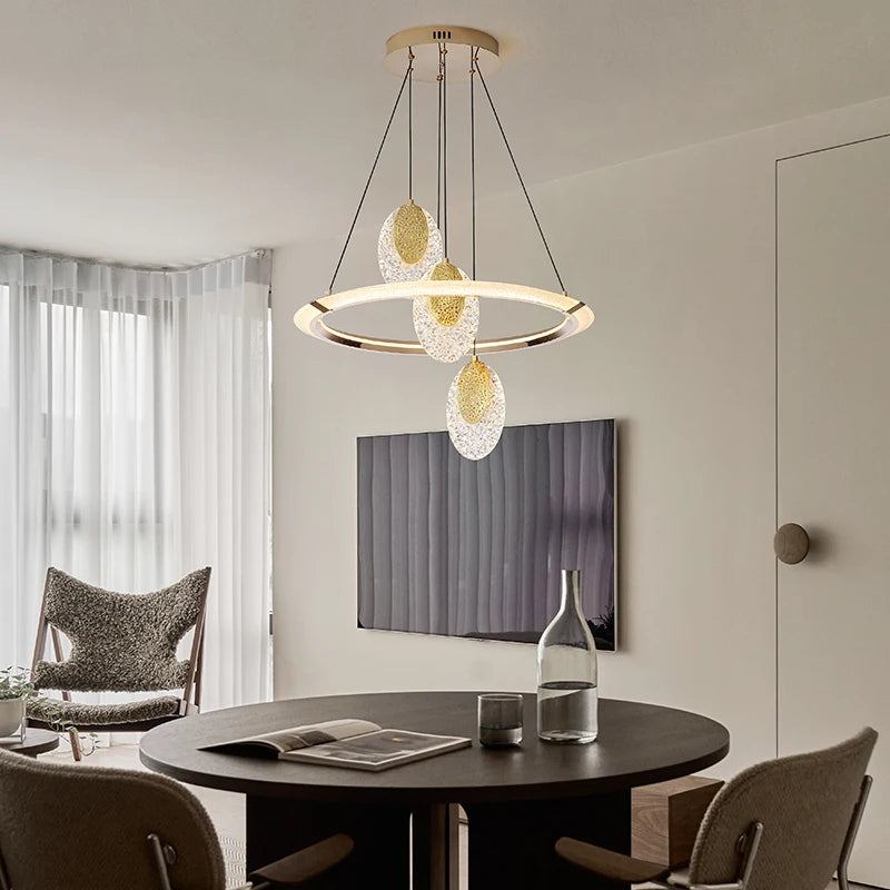 lustre en cristal lumineux moderne pour décoration intérieure élégante - vue 5 sur 10