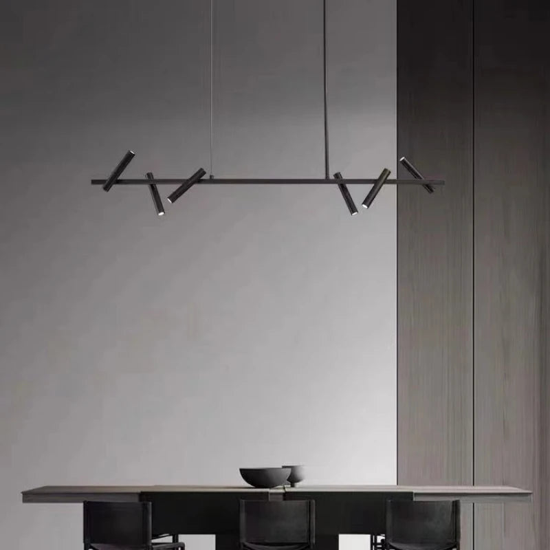 lustre minimaliste en métal avec hauteur réglable pour divers espaces - vue 2 sur 10