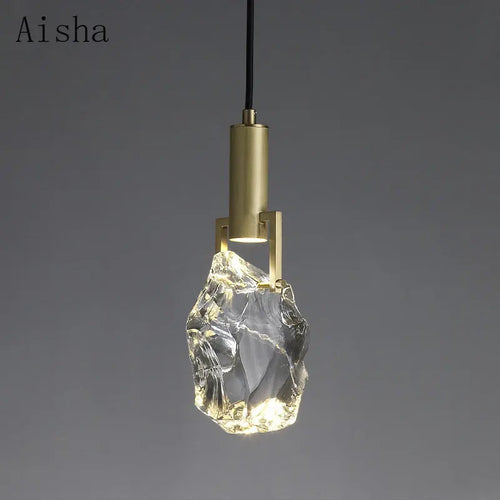 suspension led en cristal luxe légère pour décoration intérieure - vue 2 sur 11