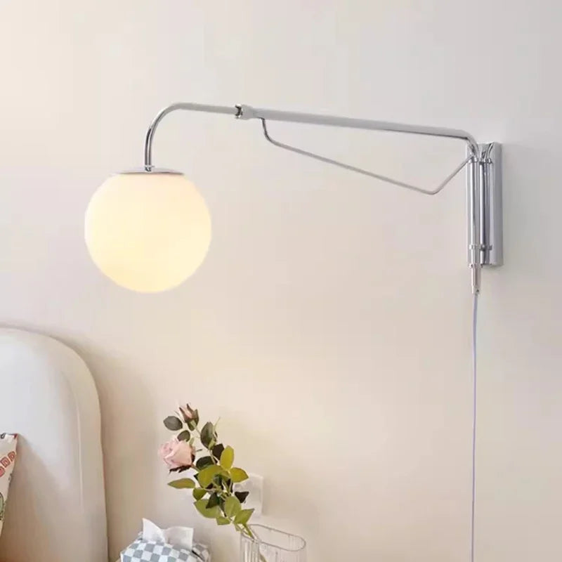 appliques murales modernes à bras long rotatif minimalistes - vue 5 sur 7