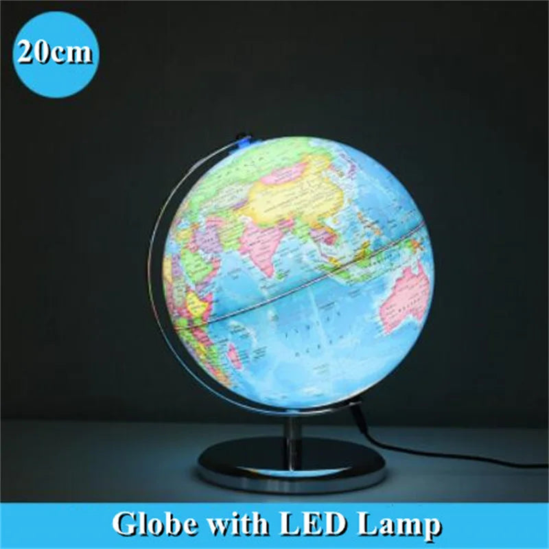 globe terrestre complet avec impression hd et lumières led - vue 5 sur 6