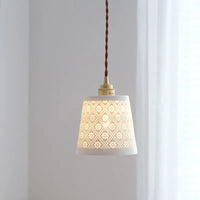 Suspension au design nordique moderne en cuivre et céramique