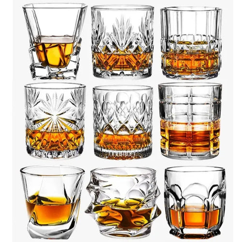 Verres à whisky old fashioned design texturé épais