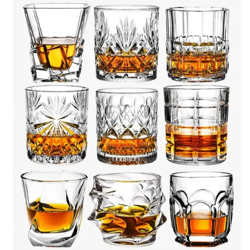 Verres à whisky old fashioned design texturé épais - vue 6 sur 7