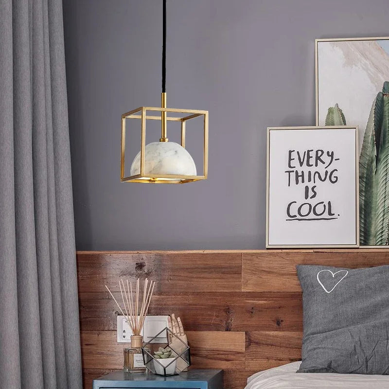 lustre en marbre moderne pour intérieur élégant design nordique - vue 4 sur 24