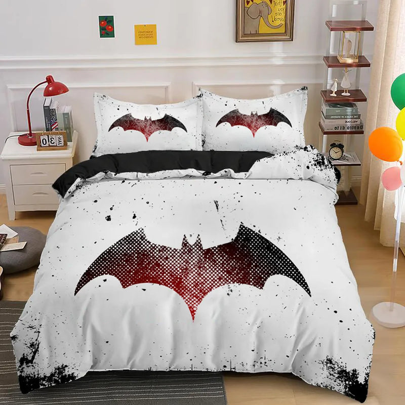 housse de couette vampire volant thème halloween et magie