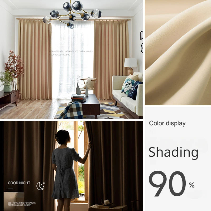 Rideau moderne occultation élevée pour salon chambre