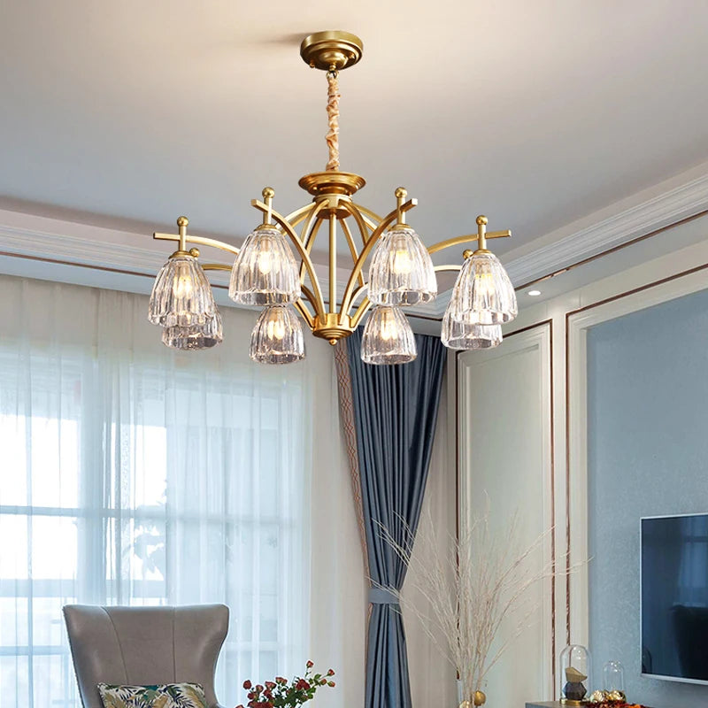 lustre en verre rétro pour une ambiance élégante et lumineuse - vue 4 sur 11