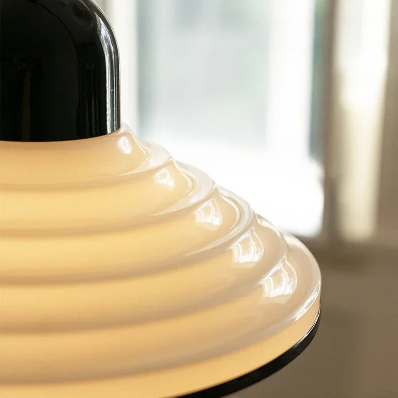 lustre en verre nordique avec éclairage led vintage - vue 6 sur 7
