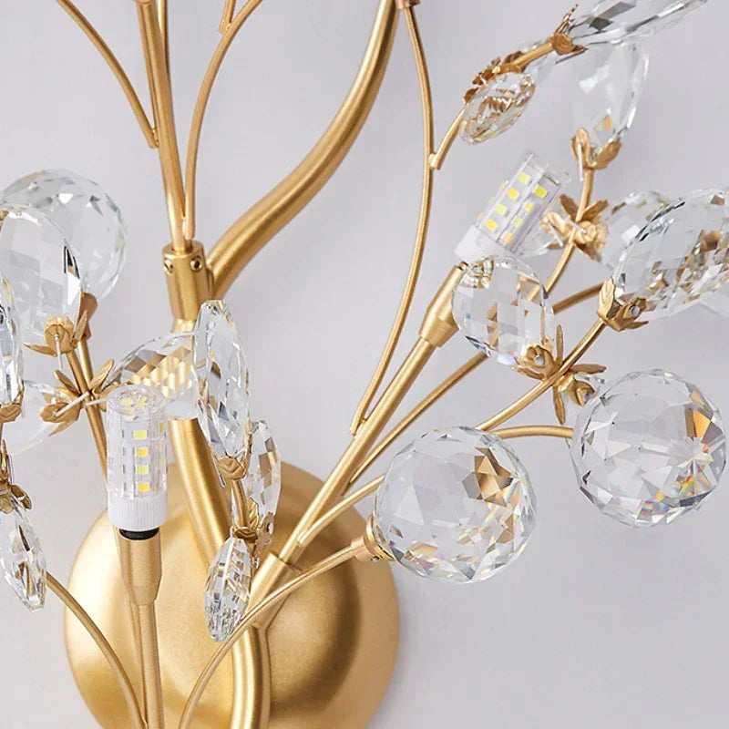 applique murale led luxe en cristal pour décoration intérieure