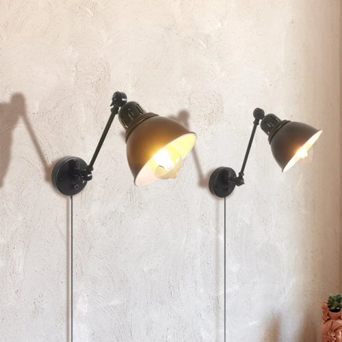 applique murale vintage à culbuteur avec gradation réglable pour éclairage intérieur - vue 7 sur 6