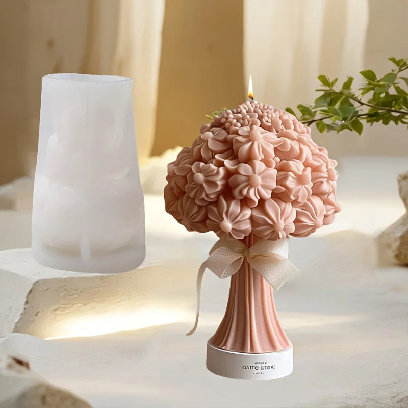 nouveau moule silicone bouquet roses chrysanthème pivoine cadeau saint valentin - vue 5 sur 18
