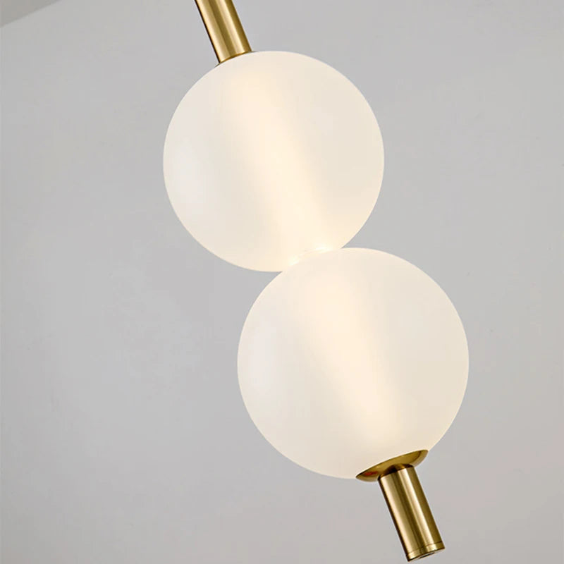 lustre nordique en verre et métal pour diverses utilisations avec cordon réglable - vue 5 sur 7