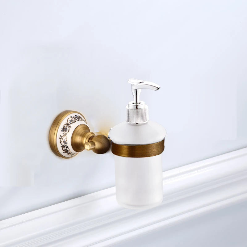 ensembles daccessoires en laiton massif pour salle de bain rétro - vue 18 sur 20