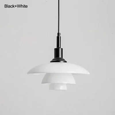 suspension design danois abat-jour en verre lumineux décoratif - vue 8 sur 12