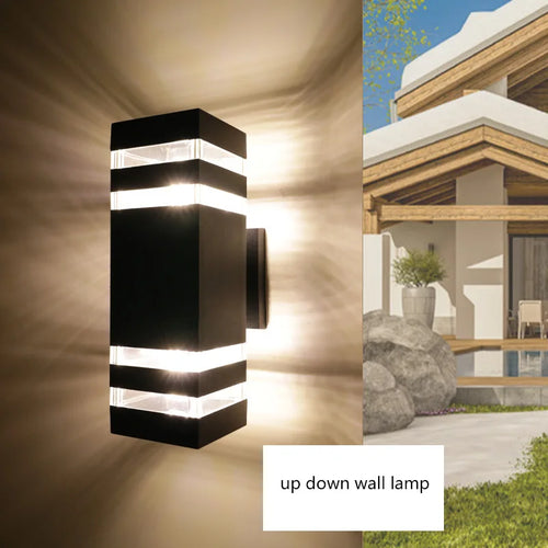 applique murale led extérieure design rond ou carré - vue 6 sur 10