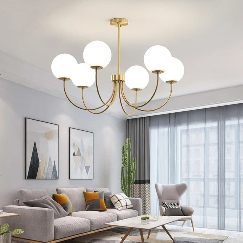 lustre moderne en verre luminaire suspendu