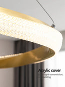 Living room lamps light luxury lamps modern minimalist atmosphere minimalist circle combination hall Italian ring chandelier