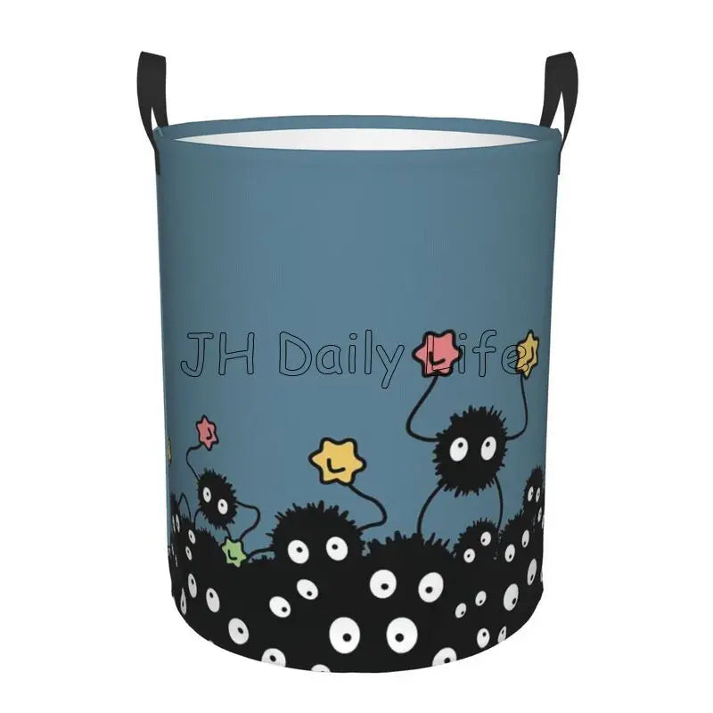 panier à linge pliable en tissu imperméable motif mignon pour vêtements et jouets - vue 12 sur 12