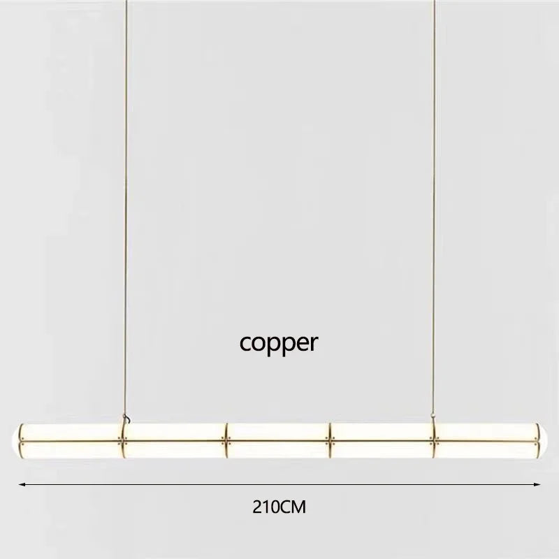 lustre rétro minimaliste design italien avec lampes suspendues acrylique - vue 9 sur 10