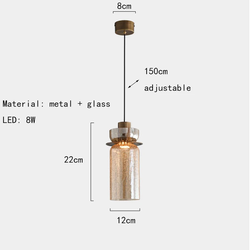 suspension créative en verre pour éclairage intérieur réglable - vue 11 sur 12