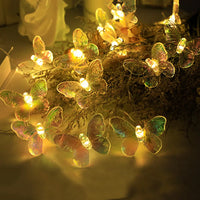 guirlande lumineuse papillon à led pour décoration festive