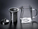 Théière verre résistant avec infuseur inox transparente élégante
