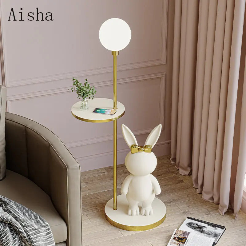 lampadaire nordique design lapin pour chambre enfant - vue 5 sur 11