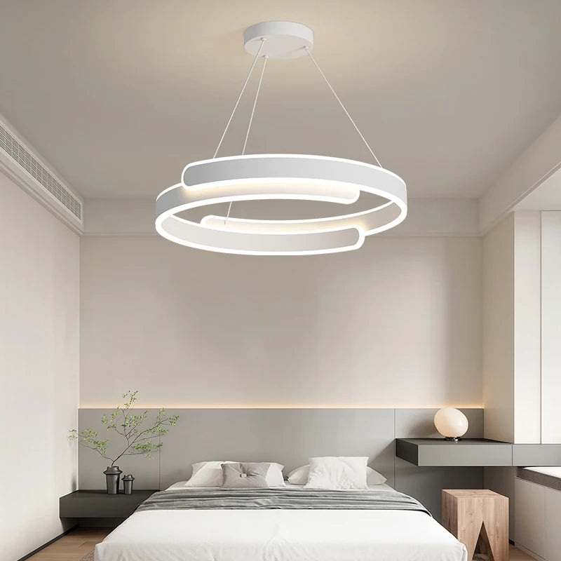 suspension led anneau design pour décoration intérieure élégante - vue 3 sur 8