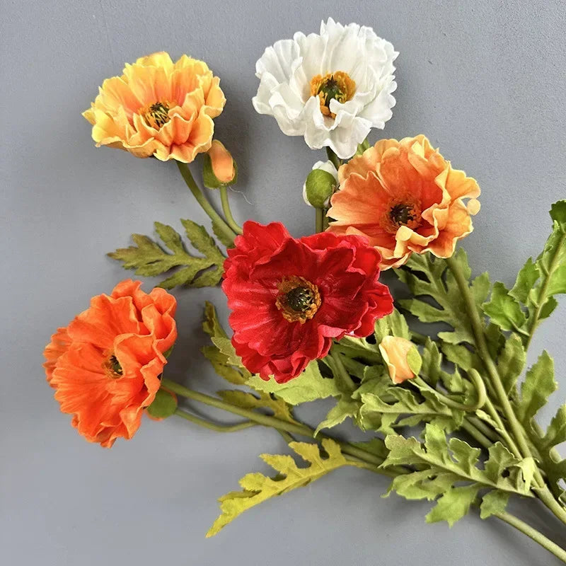 lot de 2 coquelicots artificiels pour décoration de fêtes et festivals