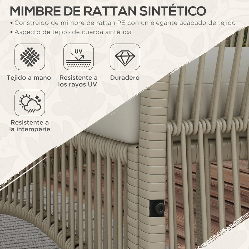 ensemble de meubles de jardin en rotin 4 pièces