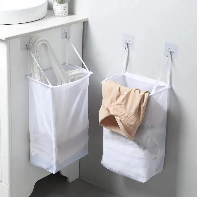 sac en filet suspendu pour rangement de vêtements sales - vue 3 sur 6